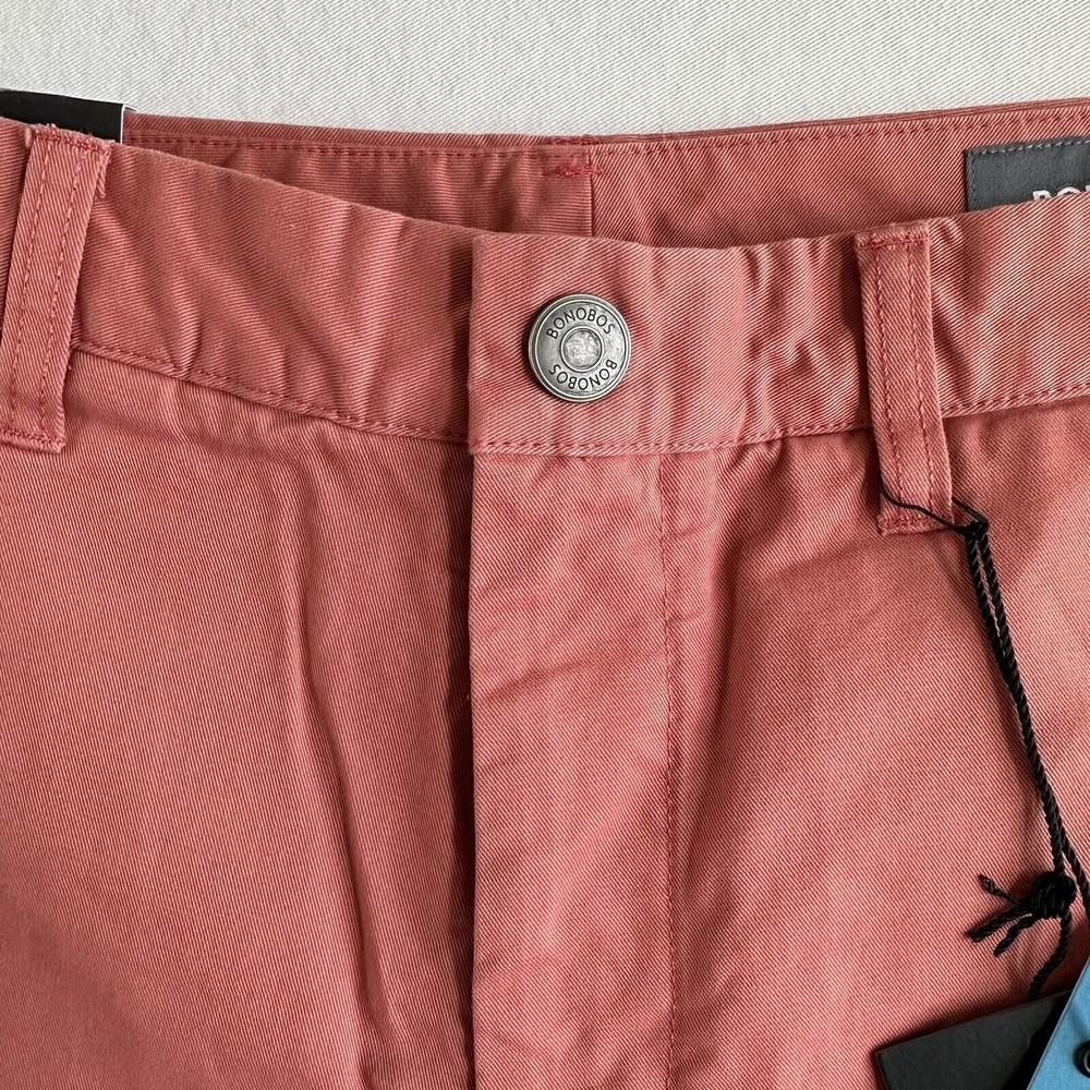 Bonobos Men's Shorts Stretch Washed Chino Coral 30 x 9 NEW - Picture 3 of 7